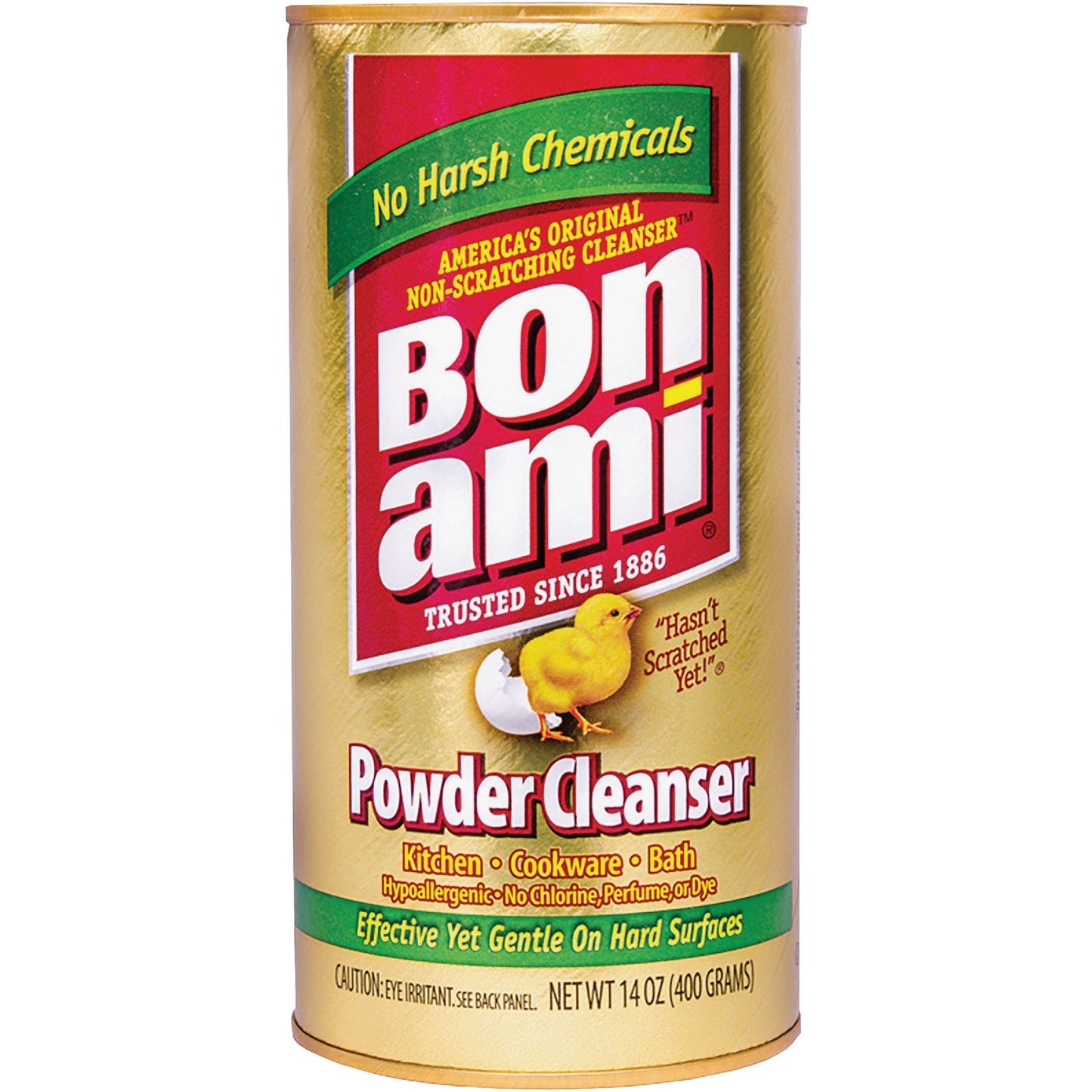 Bon Ami Polishing Cleanser Powder for saxophone care, 14 oz, used for cleaning and polishing musical instrument surfaces.