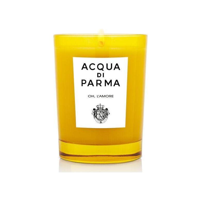 Acqua Di Parma Oh, L'Amore scented candle in 200g glass jar with elegant packaging, ideal for creating a luxurious ambiance.