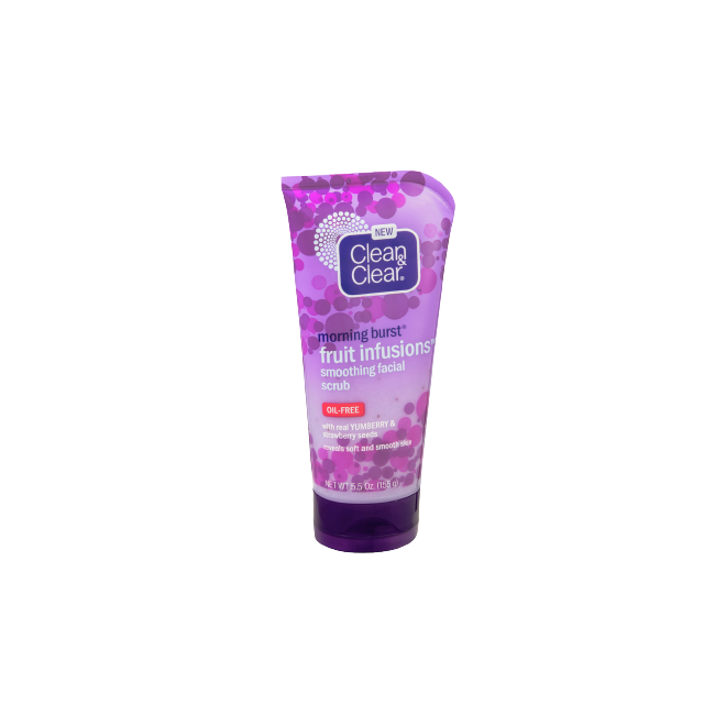 Clean and clear infusion scrub by Pasteur Pharmacy, showing a container of the skincare scrub with a clean, white background.