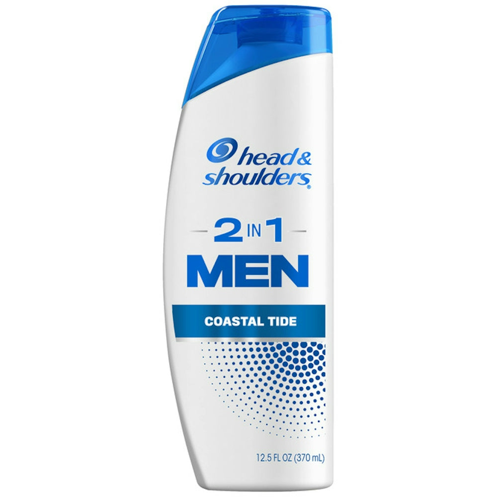 Head & Shoulders Men 2-in-1 Dandruff Shampoo and Conditioner bottle, full thick formula, 12.5 Fl Oz, with label and cap visible.