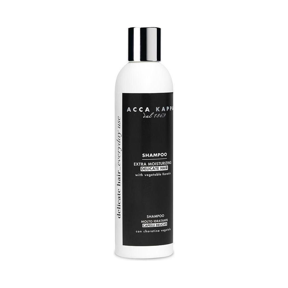 Acca Kappa White Moss Shampoo in 8.5 oz bottle, natural hair care shampoo with white moss scent and gentle cleansing formula.