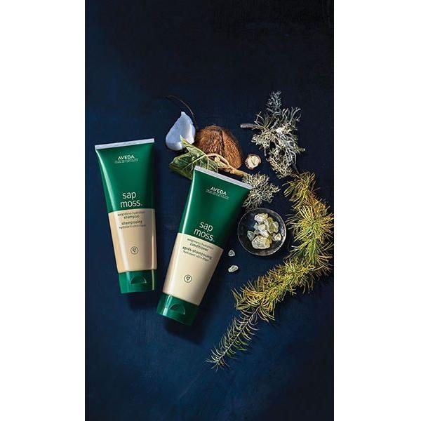 Aveda Sap Moss Weightless Hydration Shampoo in a 6.7 fl oz bottle, designed for lightweight moisture and hydration.