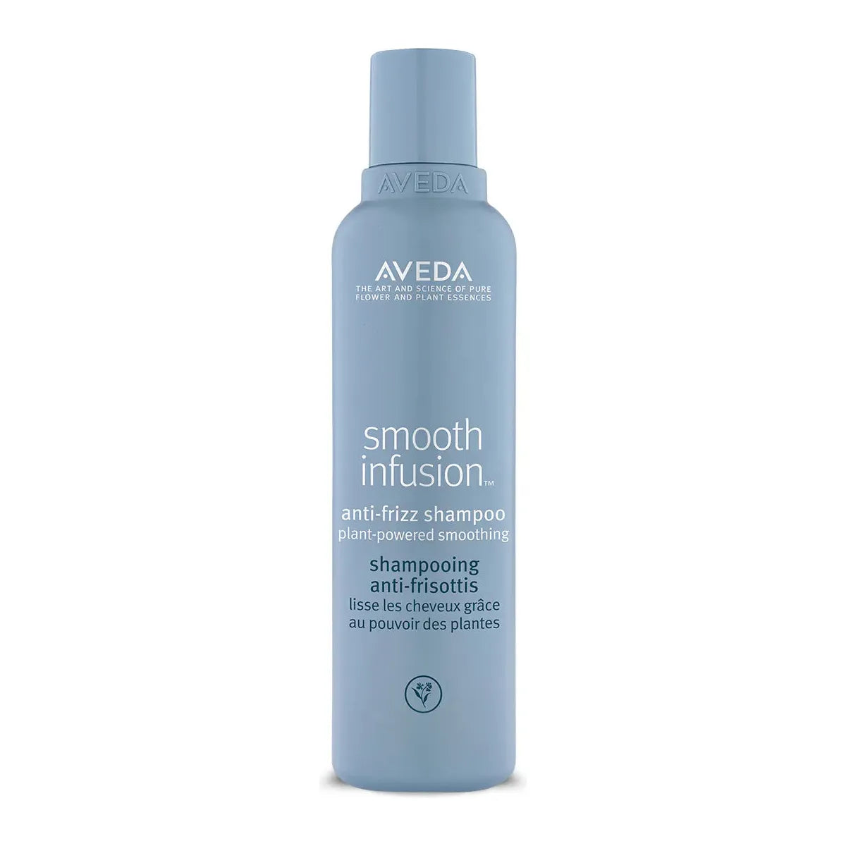 Aveda Smooth Infusion Anti-Frizz Shampoo in a 6.7 oz bottle, designed to tame frizz and smooth hair.