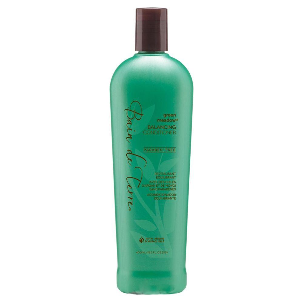 Bain De Terre Green Meadow Balancing Shampoo in 13.5 oz bottle, natural shampoo for balanced hair from Pasteur Pharmacy