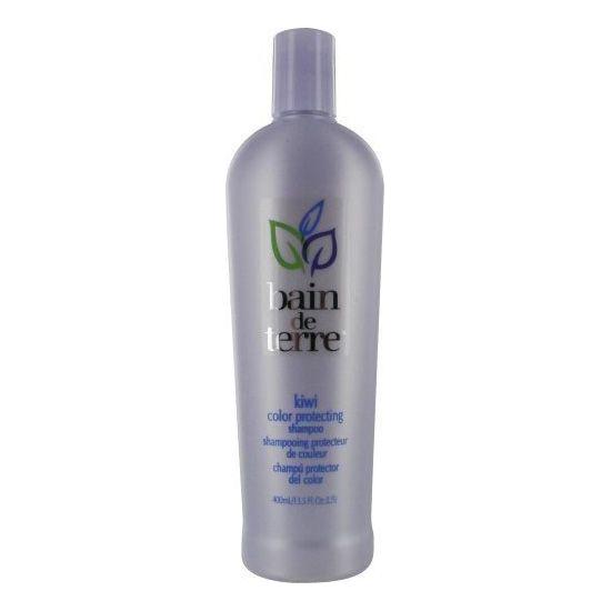 Bain De Terre Kiwi Color Protecting Shampoo in 13.5oz bottle, natural hair care product with kiwi extract for color preservation