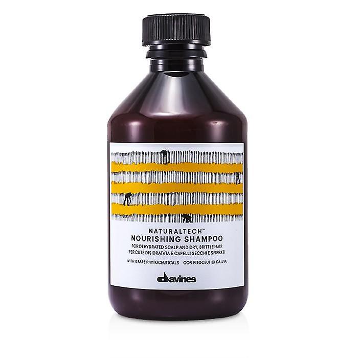 Davines Naturaltech Nourishing Shampoo in a white bottle with a pump dispenser, suitable for nourishing hair.