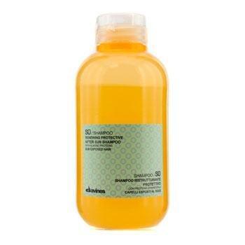 Davines Su Renewing Protective After Sun Shampoo in an 8.45 oz bottle, designed to nourish and protect hair after sun exposure.