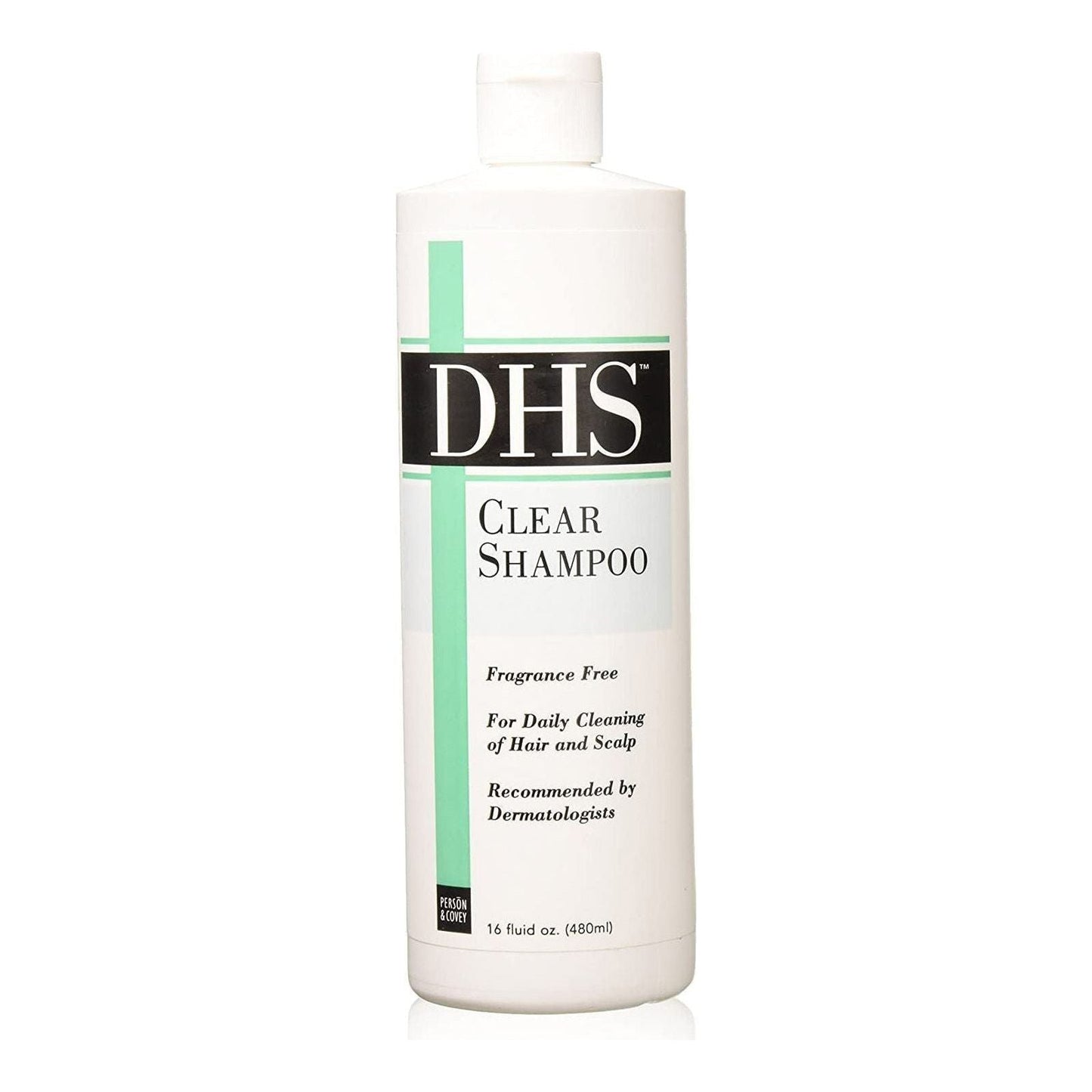 DHS Clear Shampoo in 16 fl oz bottle by Pasteur Pharmacy, clear liquid shampoo suitable for daily hair cleansing.