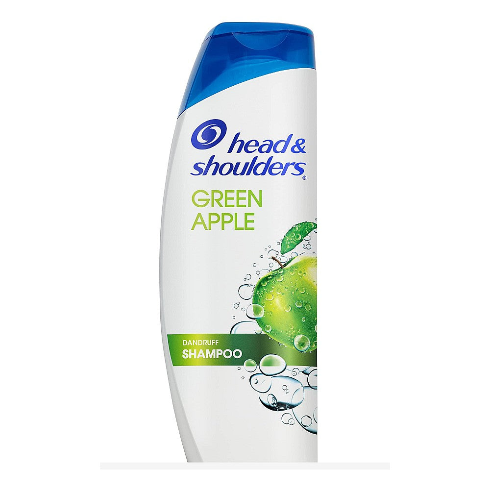 Head & Shoulders Green Apple Dandruff Shampoo in 13.5 oz bottle, natural shampoo for dandruff relief and scalp care