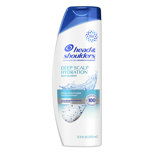 Head & Shoulders Daily Shampoo with Deep Scalp Hydration in a 12.5 oz bottle, designed for nourishing and soothing the scalp