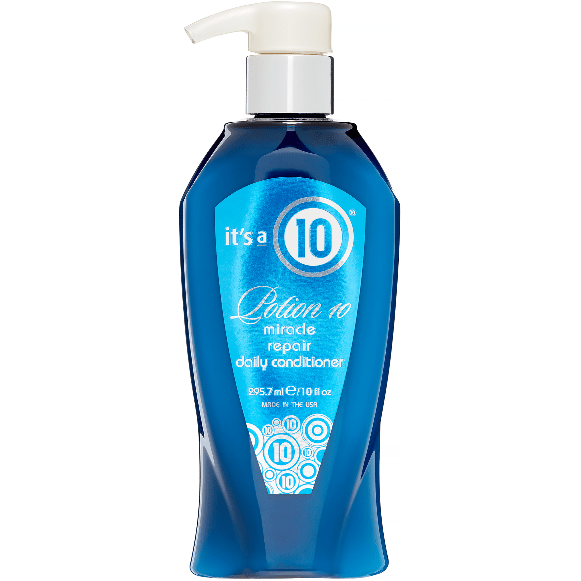 Pasteur Pharmacy It's a 10 Miracle Repair Shampoo 10 oz in a clear bottle with a white pump dispenser and label.