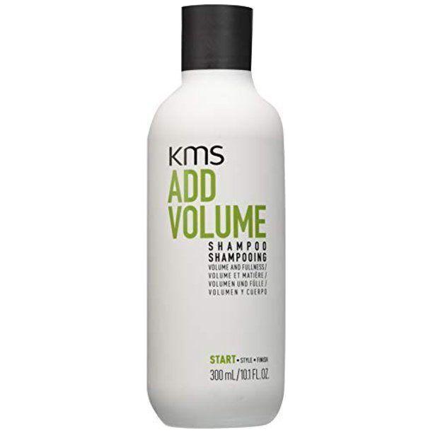 KMS Add Volume Shampoo from Pasteur Pharmacy, 10.1oz, showing the shampoo bottle with label and product details.