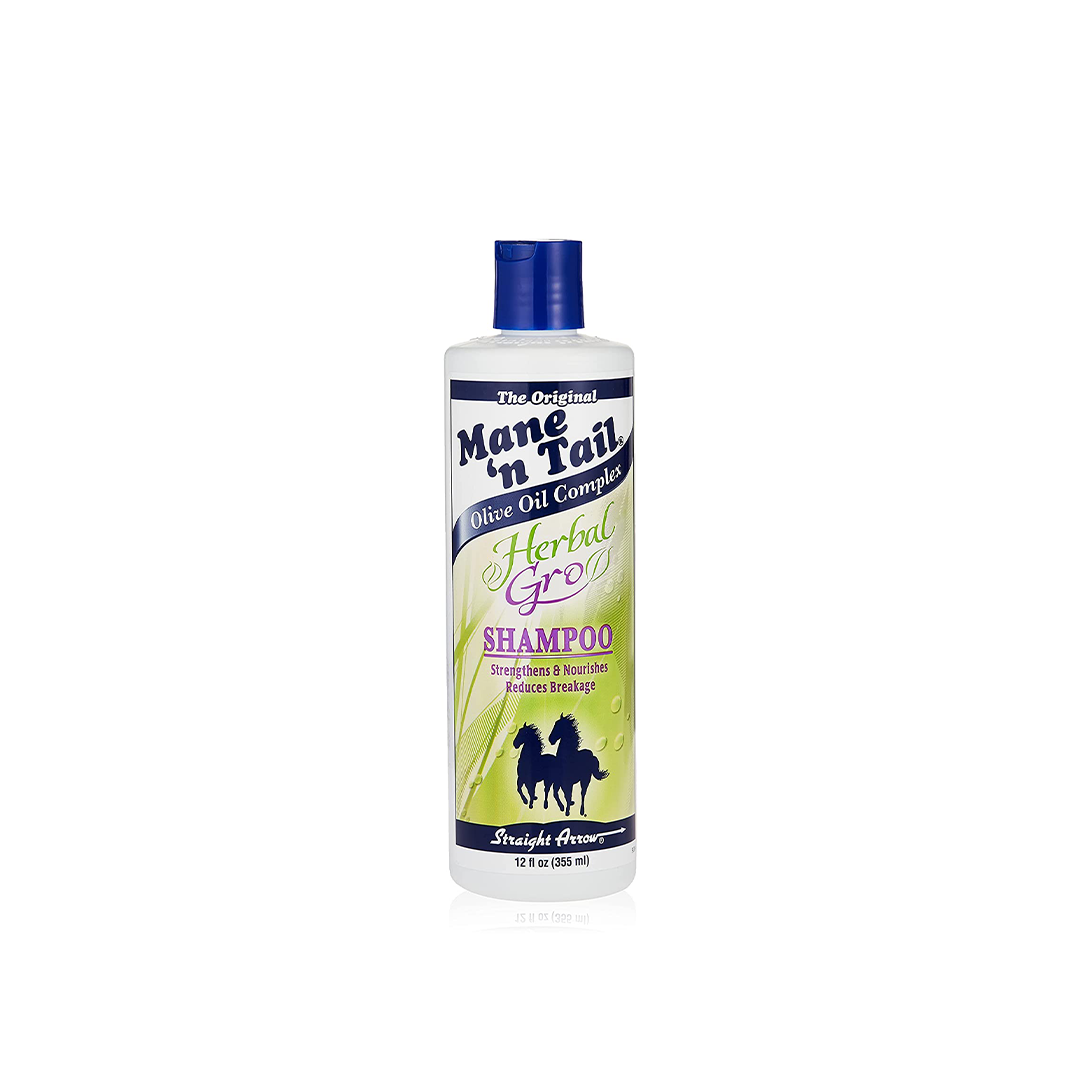 Mane 'n Tail Herbal Gro Hair Shampoo in 12 fl oz bottle, natural herbal formula for healthy hair care.