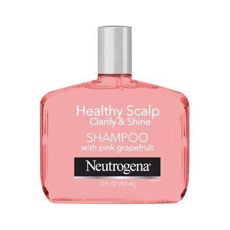 Neutrogen Pink Grapefruit Clarify & Shine Shampoo by Pasteur Pharmacy, 12 oz bottle with pink grapefruit branding.