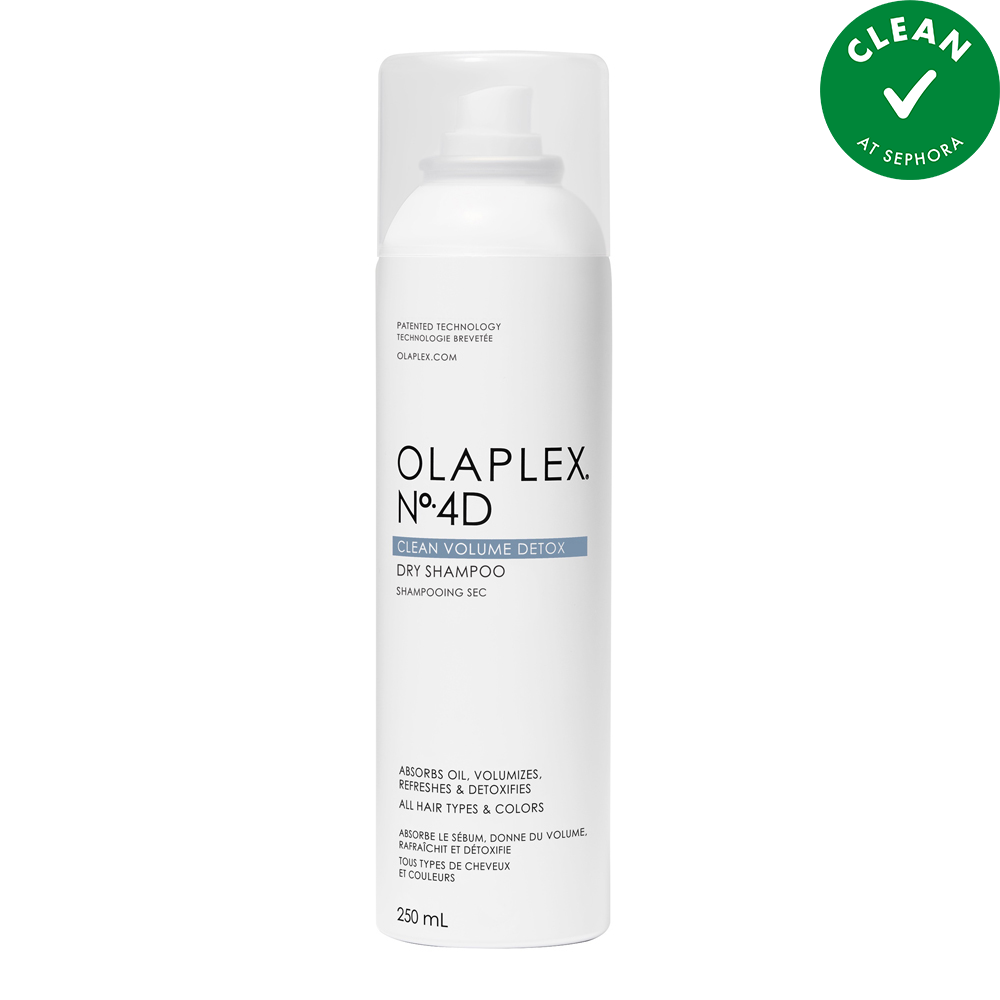 Olaplex Nº.4d Clean Volume Detox Dry Shampoo bottle, a lightweight shampoo by Pasteur Pharmacy for fresh, voluminous hair.