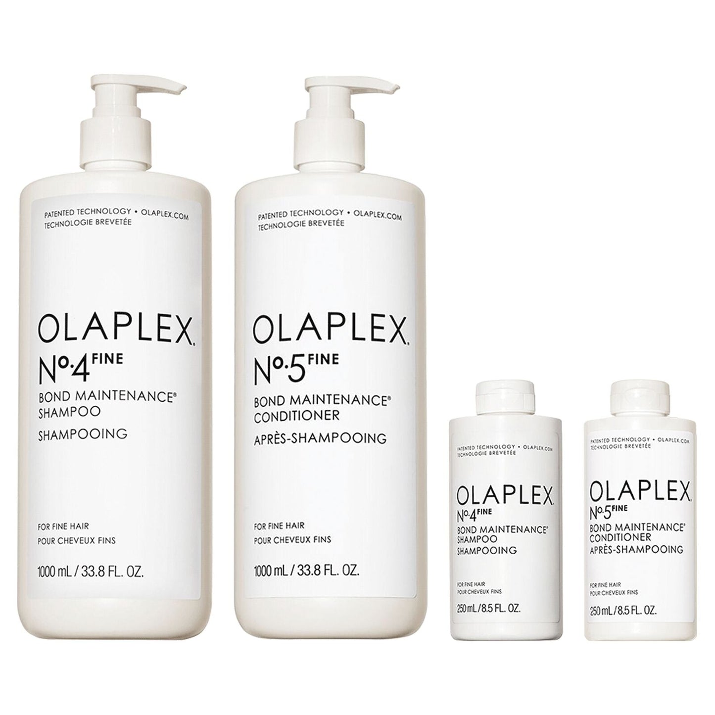Olaplex No. 04FINE Bond Maintenance Shampoo in 250ml bottle, helps repair and strengthen fine hair, natural hair care product.