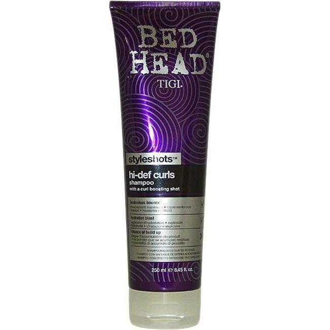Tigi Bed Head Styleshots Hi-Def Curls Shampoo in 8.45 fl oz bottle, designed for enhancing and defining curly hair.