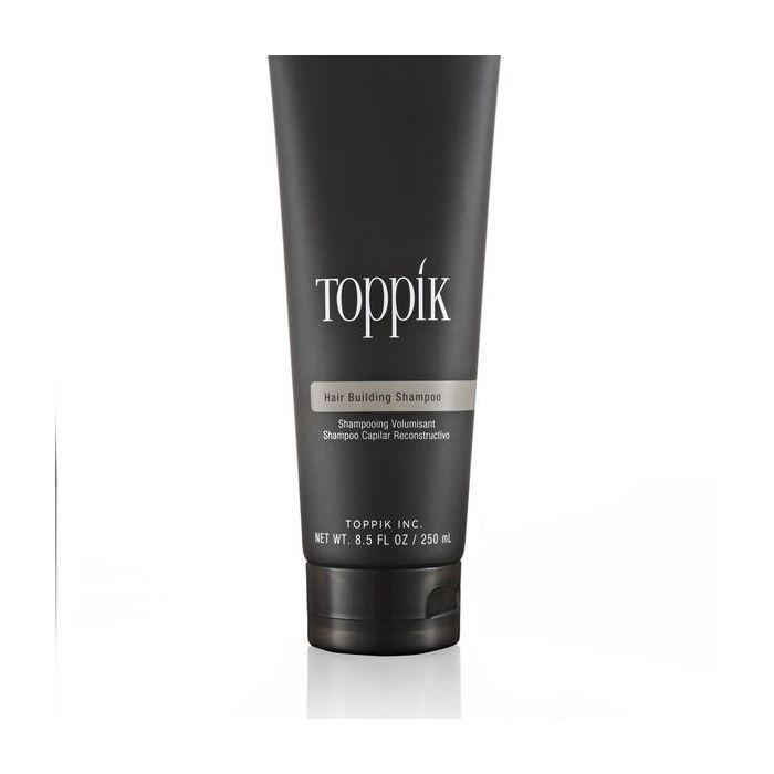 Pasteur Pharmacy Toppik Hair Building Shampoo 8.5 oz bottle with clear label and pump dispenser for thinning hair care.