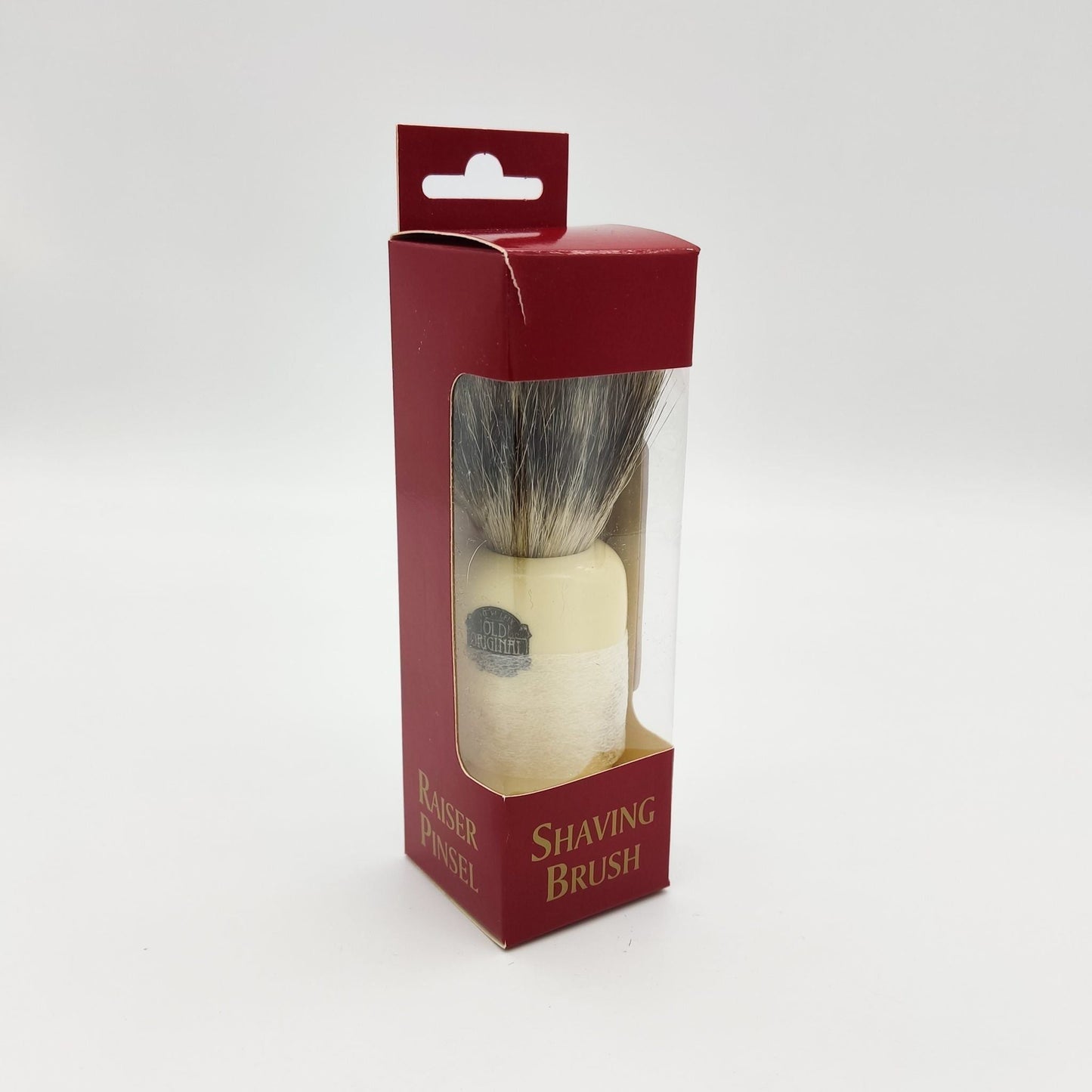 Vulfix 850 pure badger shaving brush with ivory handle, natural bristles, and classic design for a traditional shave.