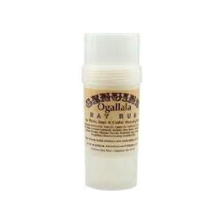 Ogallala Bay Rum Sage and Cedar Shaving Stick by Pasteur Pharmacy, 2.5 oz, with a natural wooden handle and grooming product packaging