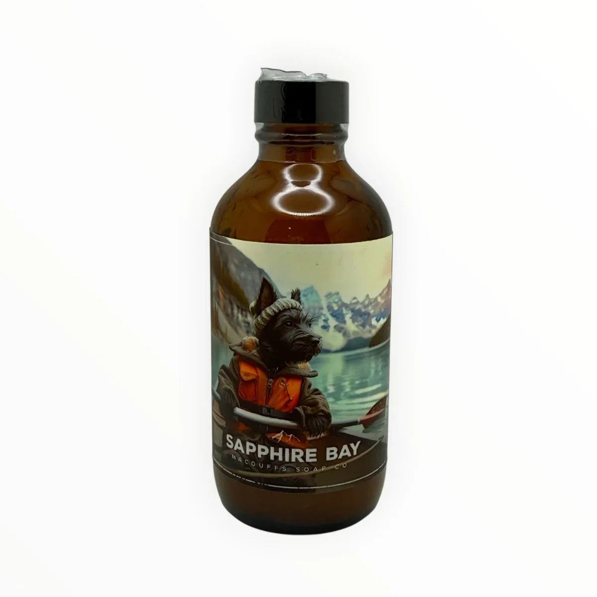 Pasteur Pharmacy Macduffs Soap Company Sapphire Bay Collection shaving kit with 120g soap, featuring a sleek container and natural ingredients.
