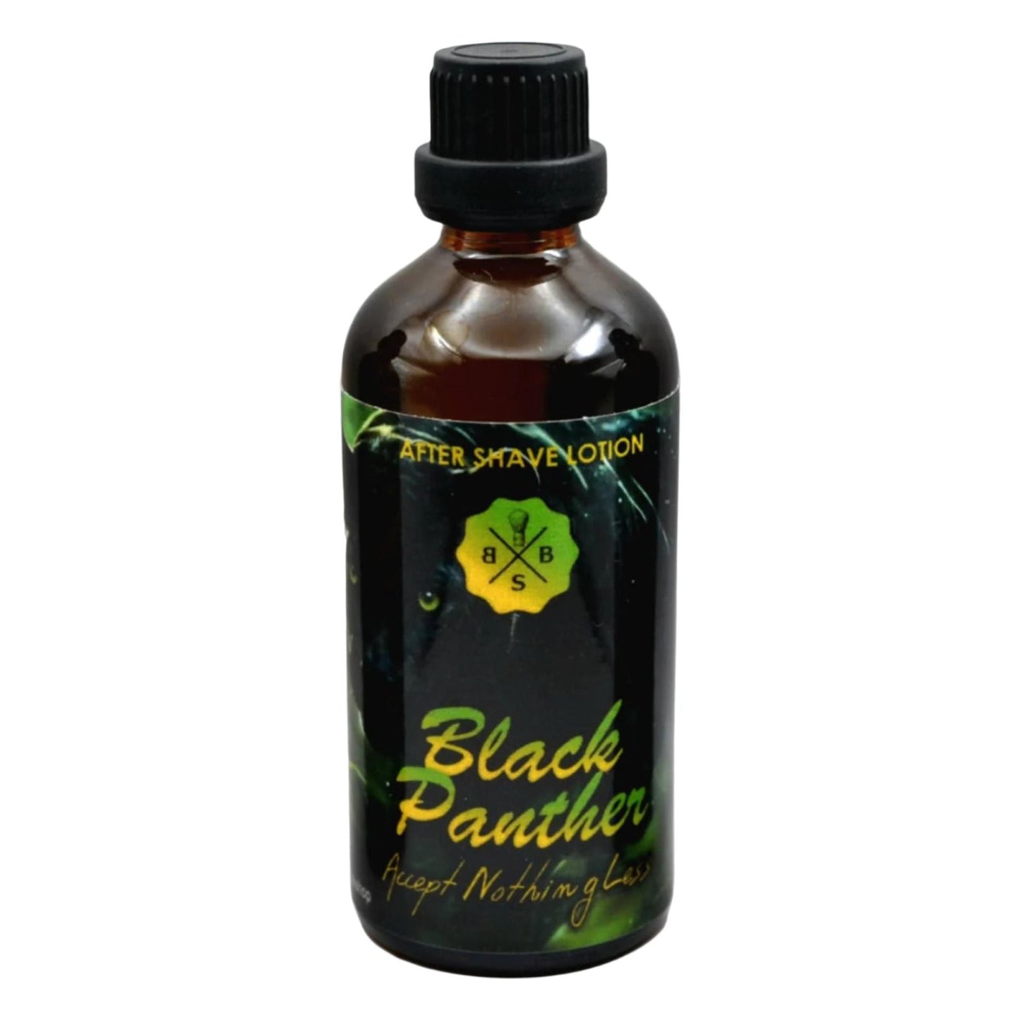 Pasteur Pharmacy BBS Black Panther Collection shaving set with Cronos base shaving soap in a 4.5 oz container