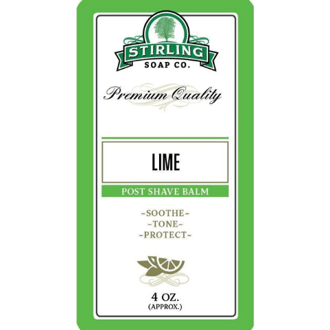 Pasteur Pharmacy Lime Shaving Collection with Stirling Soap Co. shaving soap, brush, and razor in a classic shaving set.