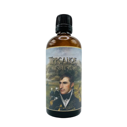 Pasteur Pharmacy Strike Gold Shave Tippcanoe Shaving Collection with shaving soap in a 5 oz container and grooming accessories.