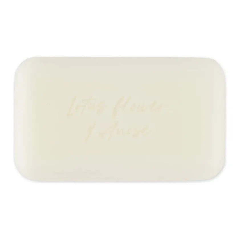 Pre de Provence Shea Butter Soap with Lotus Flower and Anise scent, 150g, featuring a soft, creamy soap bar with floral and herbal accents.