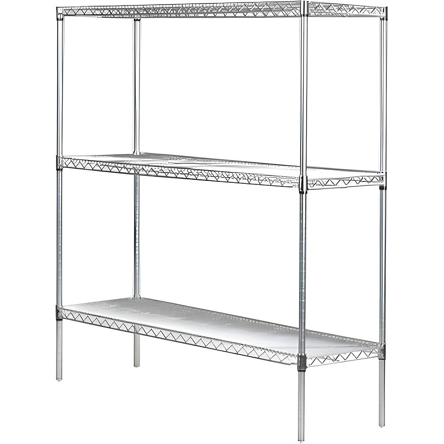 Two stainless steel wire shelves measuring 30x36 inches, ideal for storage or organization.