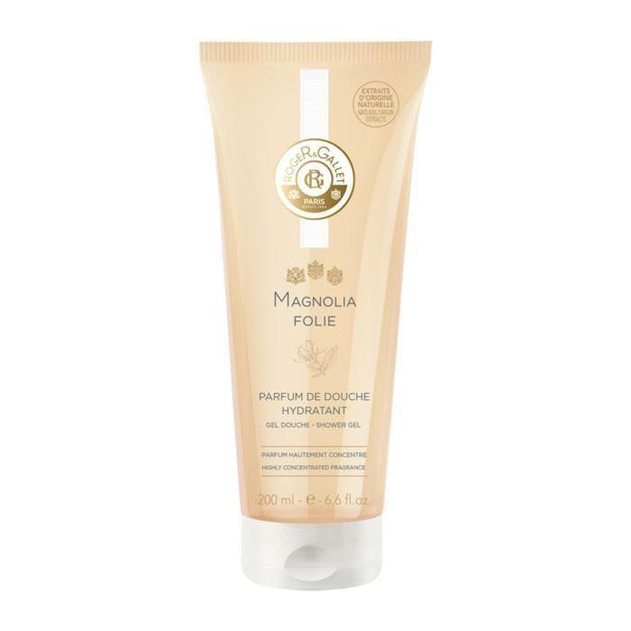 Roger & Gallet Magnolia Folie Shower Gel in 200ml bottle, featuring a floral fragrance and elegant packaging.