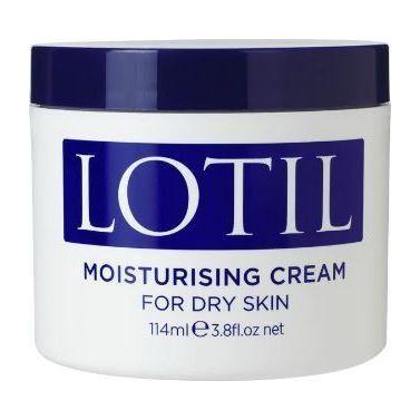 Lotil Cream Original Dry Skin skin care cream in 114ml jar, designed for soothing and moisturizing dry skin.