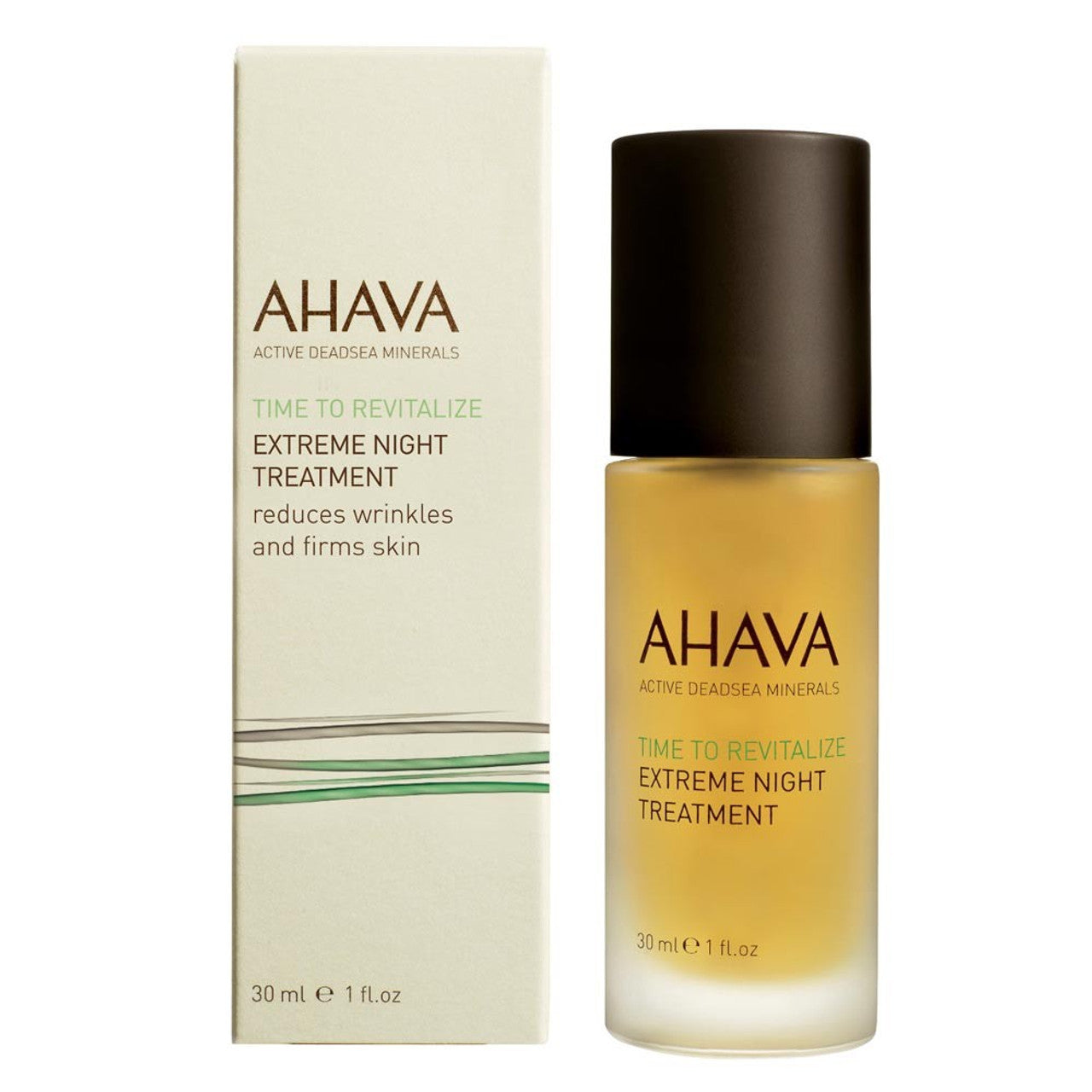 Ahava Time To Revitalize Extreme Night Treatment in 1 oz jar, soothing skincare product from Ahava for revitalized skin overnight.
