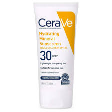 Cerave Moisturizing Sunscreen SPF 30 for body, 5 oz, visible tube of hydrating skin care sunscreen with broad-spectrum protection