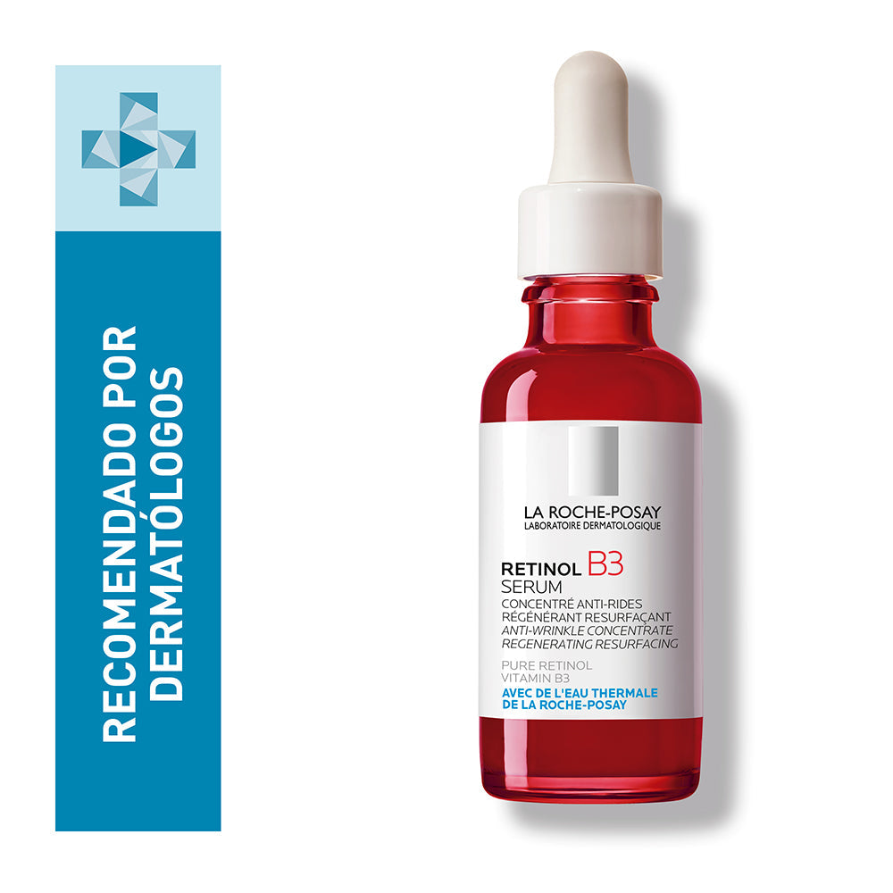 La Roche Posay Retinol B3 Serum in a 30ml bottle, skincare product for anti-aging and skin renewal from Pasteur Pharmacy.