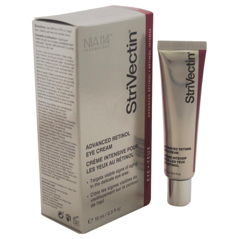 StriVectin AR Advanced Retinol Eye Cream in 0.5 oz jar, skincare product for reducing under-eye wrinkles and dark circles.