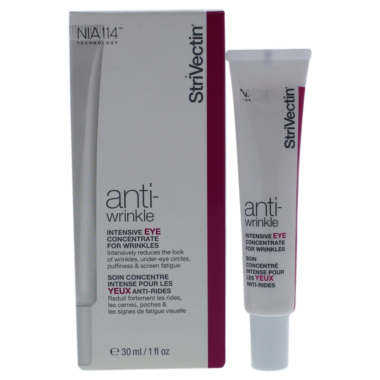 StriVectin Intensive Eye Concentrate for Wrinkles in 30ml, a skincare product with a focus on reducing eye wrinkles and puffiness.