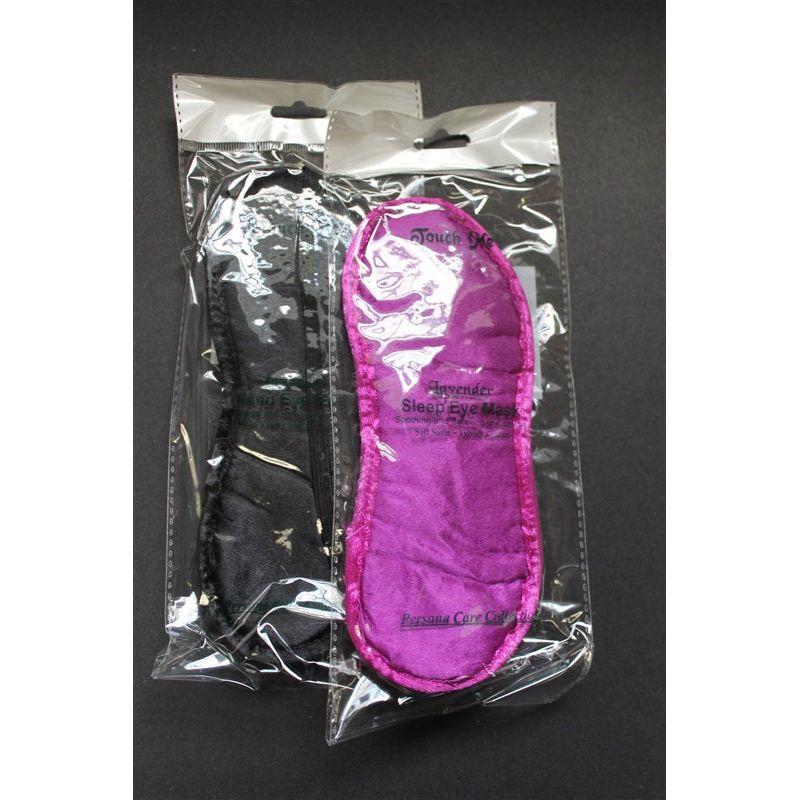 Assorted Touch Me sleep masks by The Sponge Company featuring soft fabric and comfortable design for restful sleep.