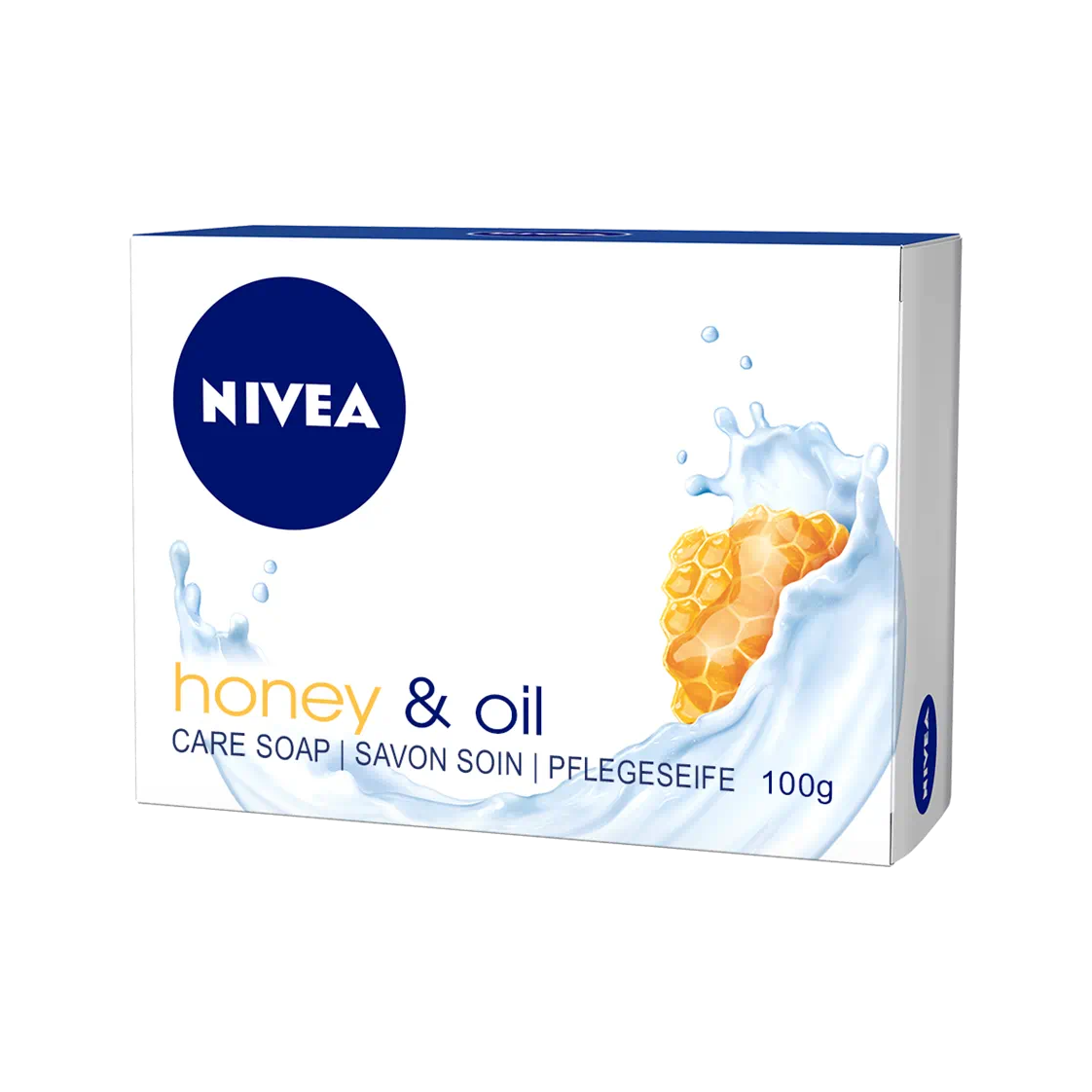 Nivea Honey & Oil Care Soap 100g, natural soap bar with honey and oil for gentle cleansing and skin nourishment