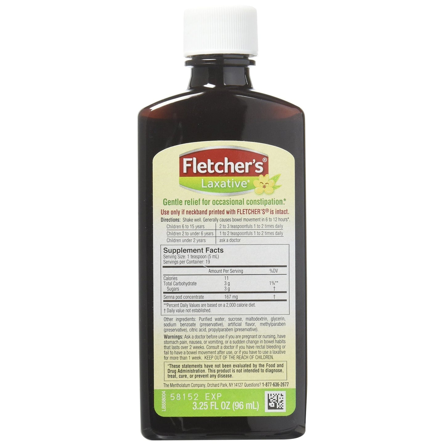 Fletcher's Laxative for Kids in Root Beer flavor, 3.25 oz soda bottle from Pasteur Pharmacy, gentle digestive relief for children.