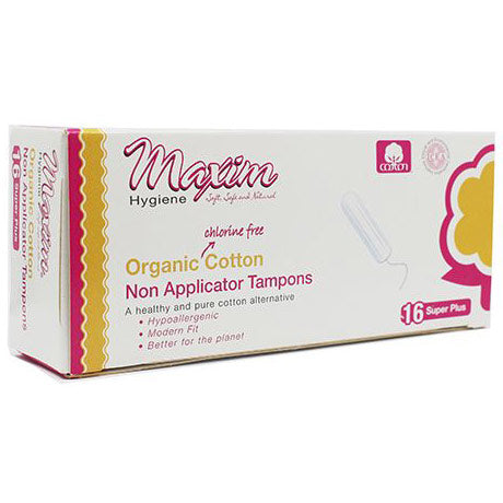 Organic cotton tampons by Pasteur Pharmacy, super plus absorbency, 16-count pack, designed for comfort and reliable protection.