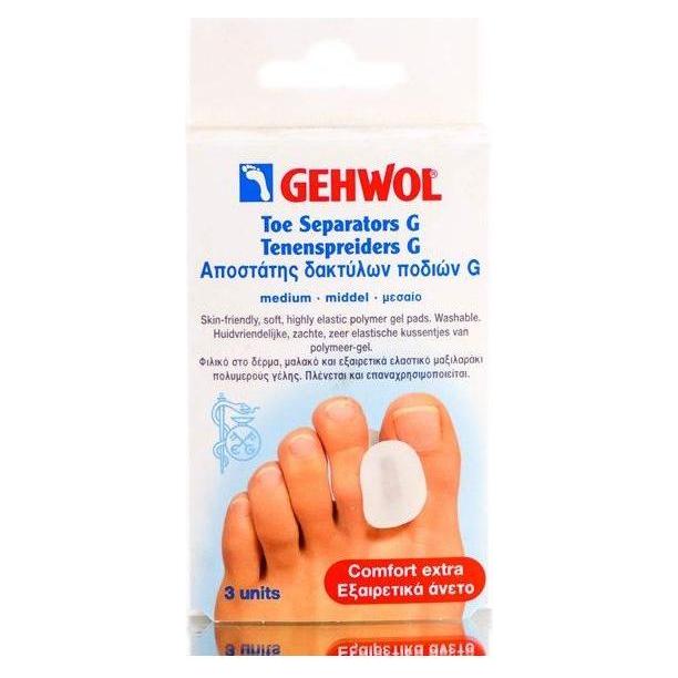 Medium Gehwol Toe Separators by Pasteur Pharmacy, set of three, designed to gently space and align toes.