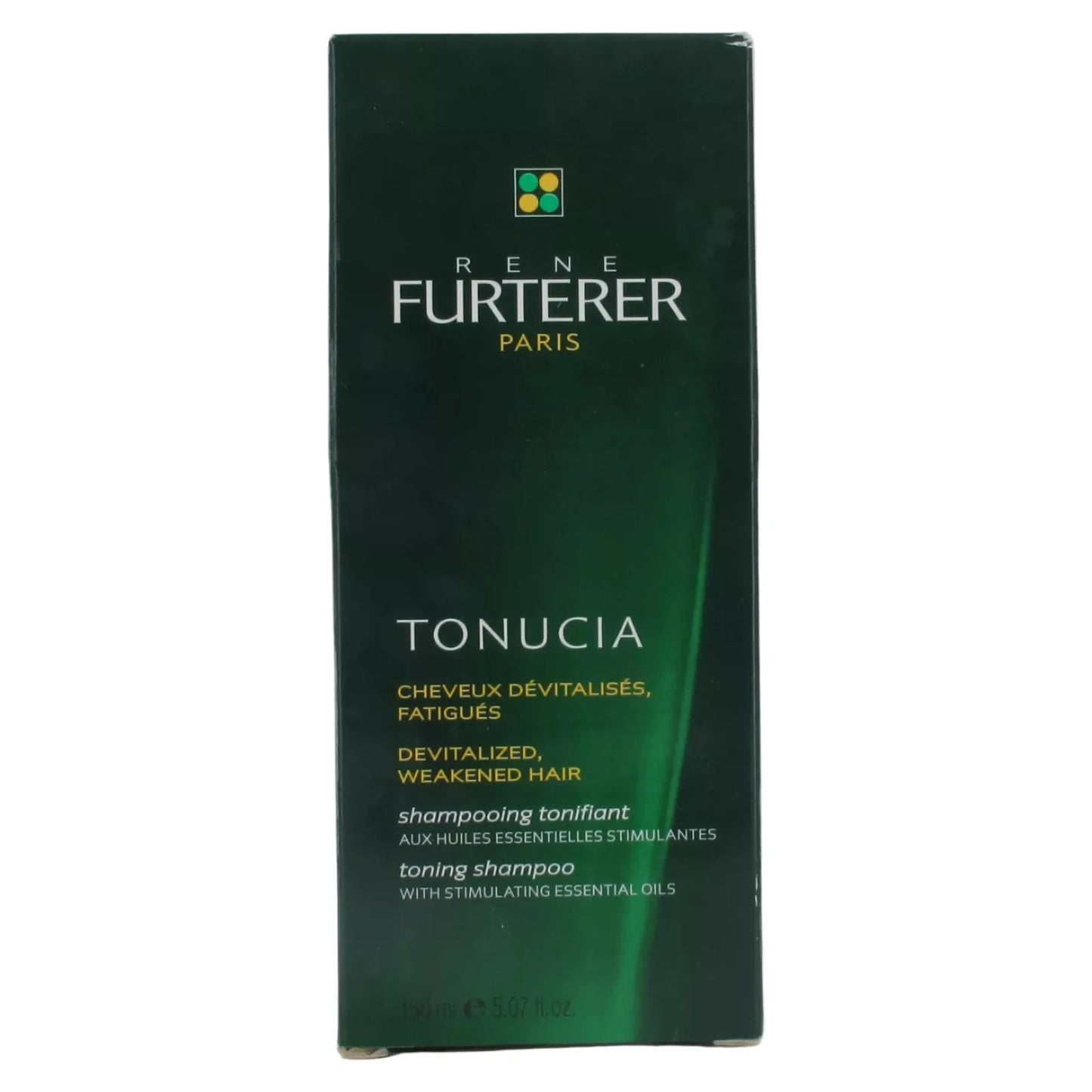 Rene Furterer Tonucia Toning Shampoo in 5.7 oz bottle, designed to invigorate and refresh scalp and hair.