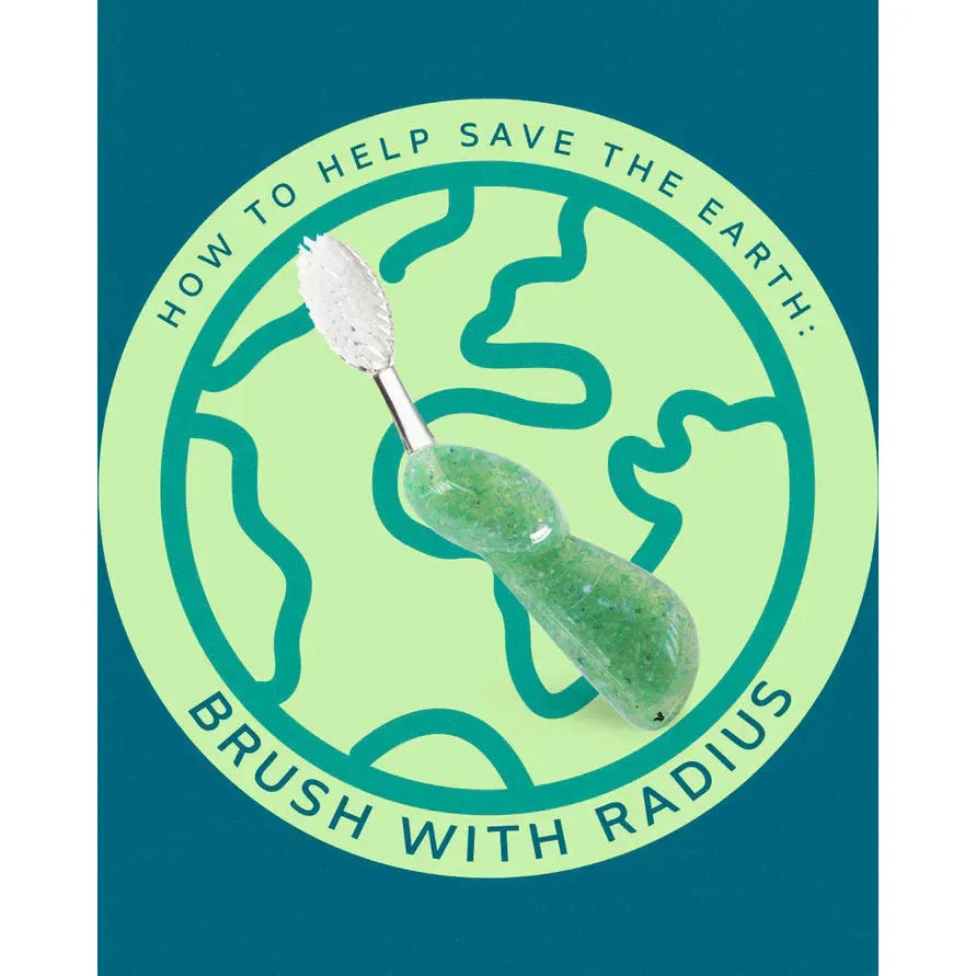 Radius Big Brush replaceable soft head right-hand toothbrush by Pasteur Pharmacy with assorted color options, designed for gentle cleaning.