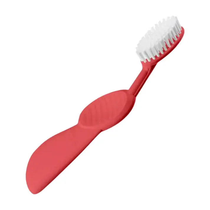Soft right-hand Radius Flex Brush toothbrush in assorted colors, designed for gentle cleaning and oral care.