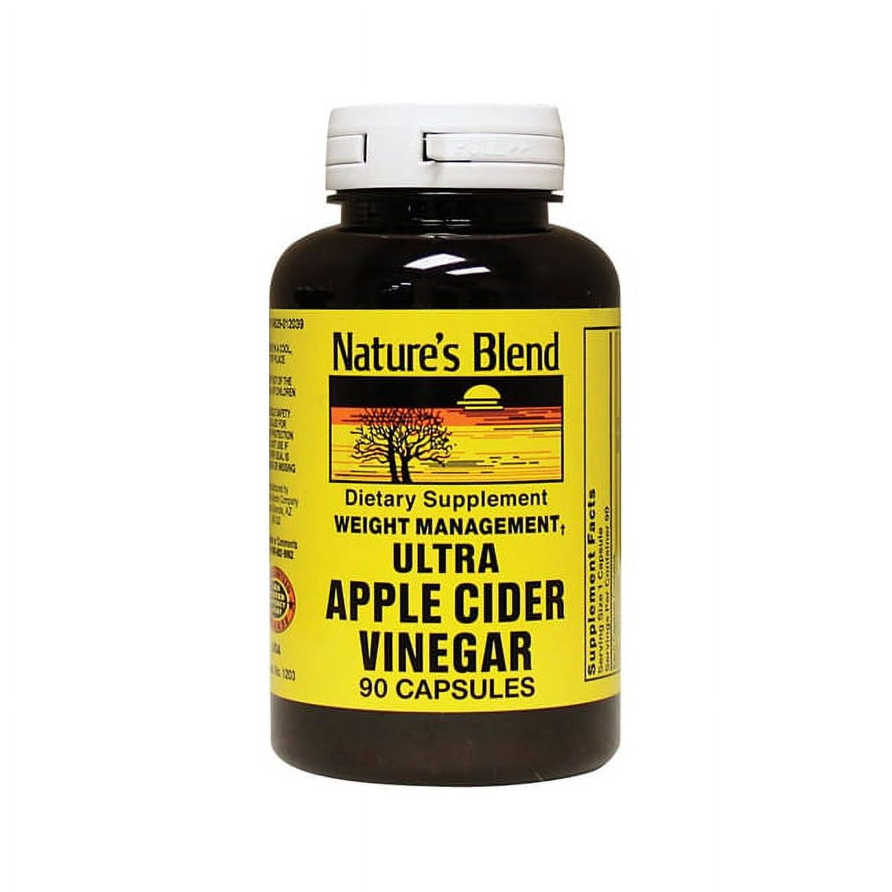 Nature's Blend Ultra Apple Cider Vinegar capsules by Pasteur Pharmacy, 600 mg, 90 capsules, dietary supplement for wellness.