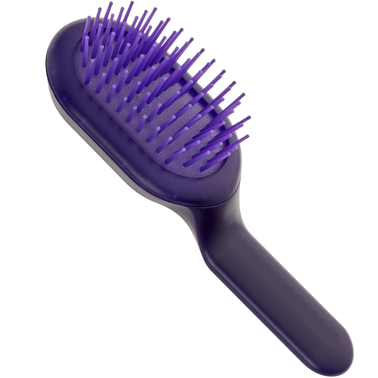 Purple Janeke Curvy Bag Pneumatic Brush for violas, featuring ergonomic design and high-quality bristles for gentle cleaning.