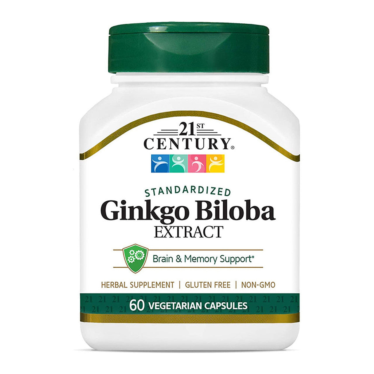 21st Century Ginkgo Biloba Extract capsules from Pasteur Pharmacy, vegetarian supplement bottles with green labeling and capsule capsules