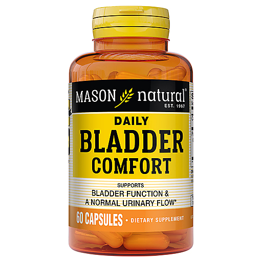 Bladder Comfort CP 60 capsules by Pasteur Pharmacy, dietary supplement for urinary health, showing the bottle and label.