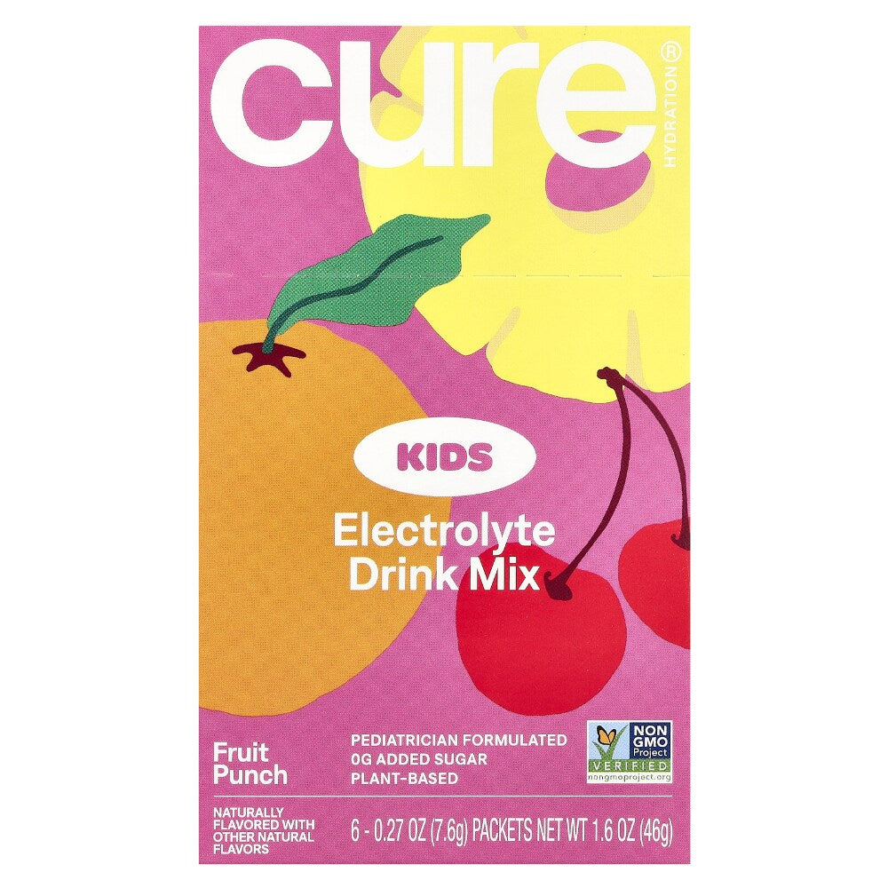 Cure Kids Hydration PK6 vitamins and supplements bottle from Pasteur Pharmacy, designed for children's hydration support.